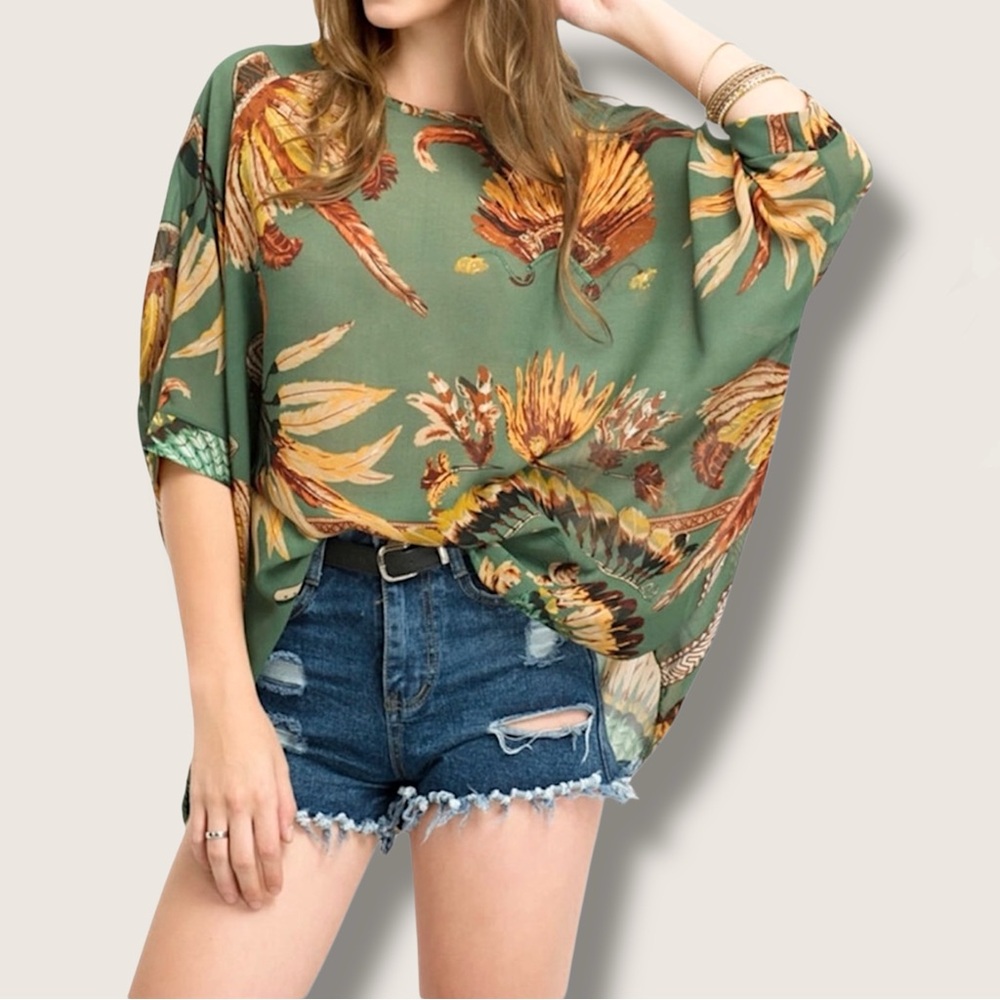 Women’s Poncho Kimono One Size New